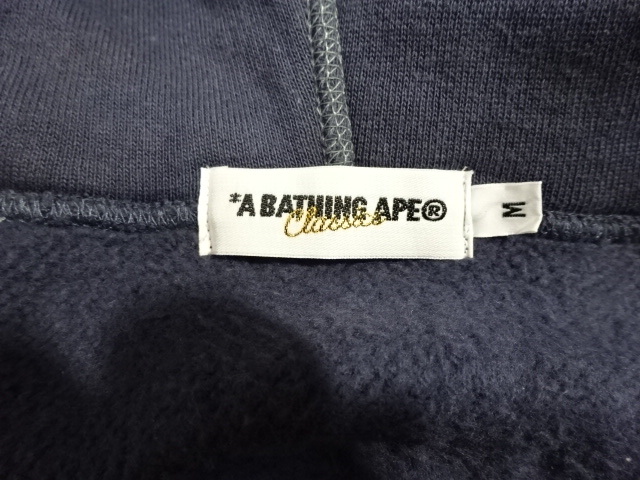  первый период BAPE[M] колледж Logo вышивка Zip Parker A BATHING APE( A Bathing Ape )NIGO. лицо APE HEAD архив Vintage 