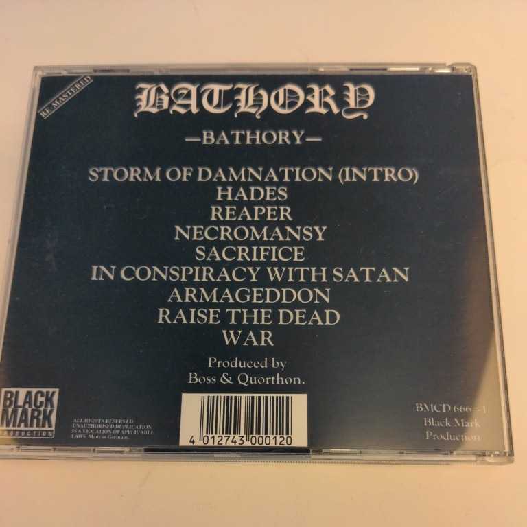 BATHORY　バソリー　スラッシュメタル　ブラックメタル　ヘヴィメタル　輸入盤CD1st　８０年代　リマスター_画像4