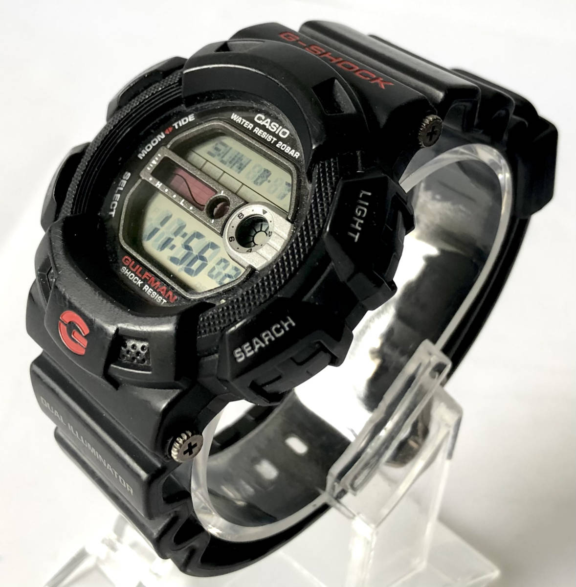 CASIO カシオ G-SHOCK Gショック GULFMAN ガルフマン G-9100 チタンパーツ 動作品 電池交換済 バックライト点灯確認済 時刻調整済 中古_画像1