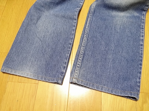 80年代 ビンテージ USA製 LEVIS リーバイス 517 W33 L31 ジーンズ ベルボトム デニム オレンジタグ ヒゲ 縦落ち 当時物の画像8