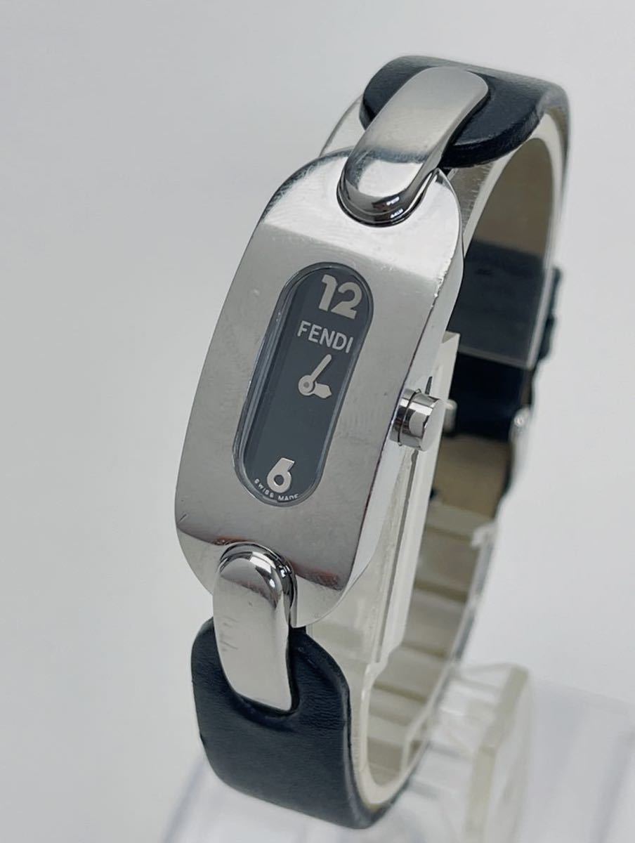 T460 美品 FENDI フェンディ クォーツ ブラック文字盤 レディース 腕時計_画像2