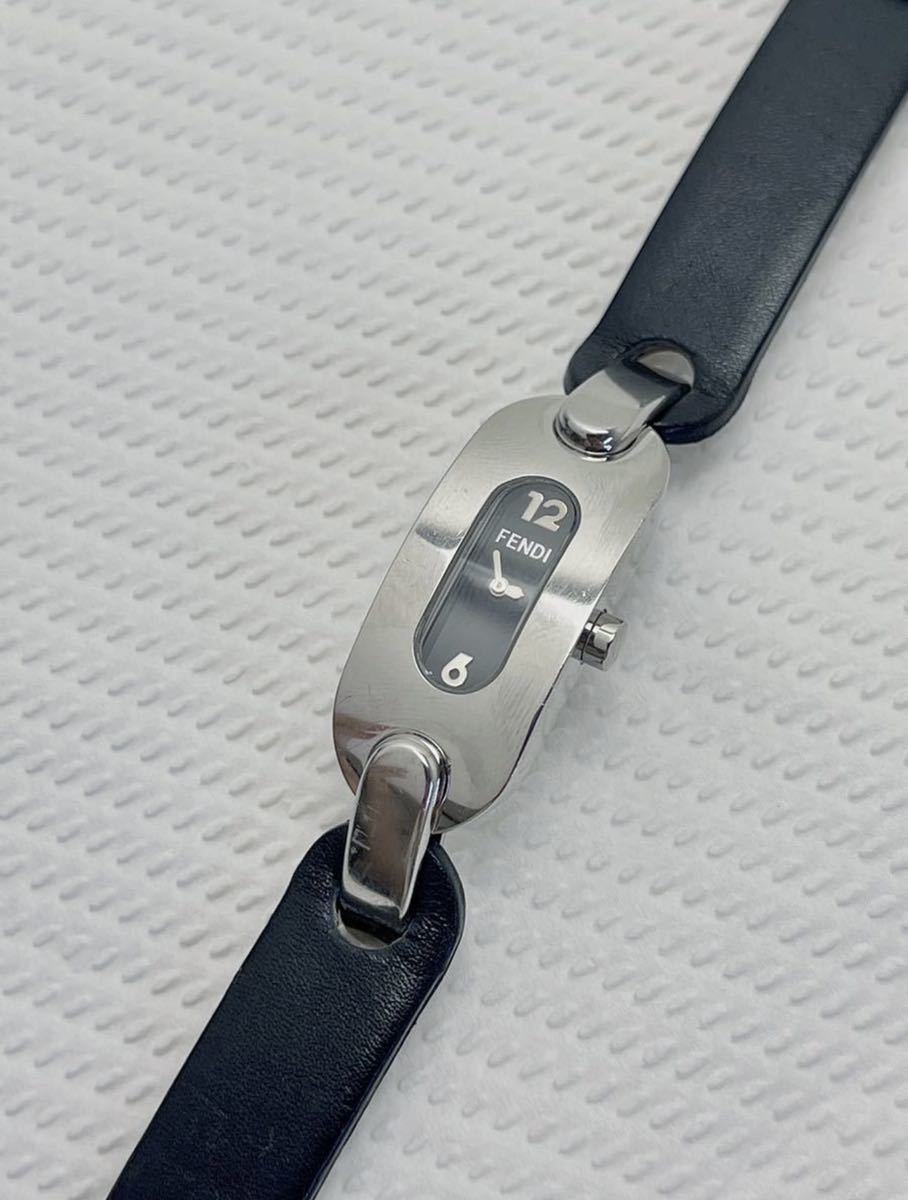 T460 美品 FENDI フェンディ クォーツ ブラック文字盤 レディース 腕時計_画像5
