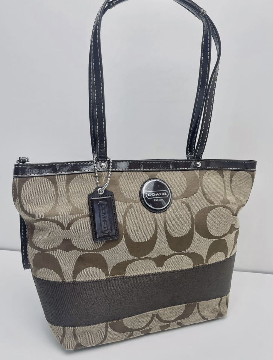 新品 コーチ COACH トートバッグ 肩掛け シグネチャー f686 3