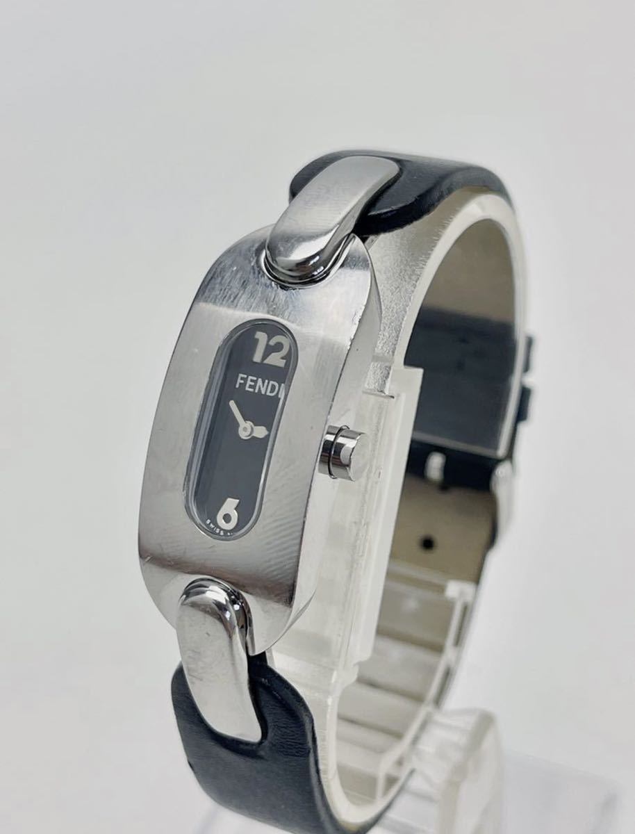 T460 美品 FENDI フェンディ クォーツ ブラック文字盤 レディース 腕時計_画像3