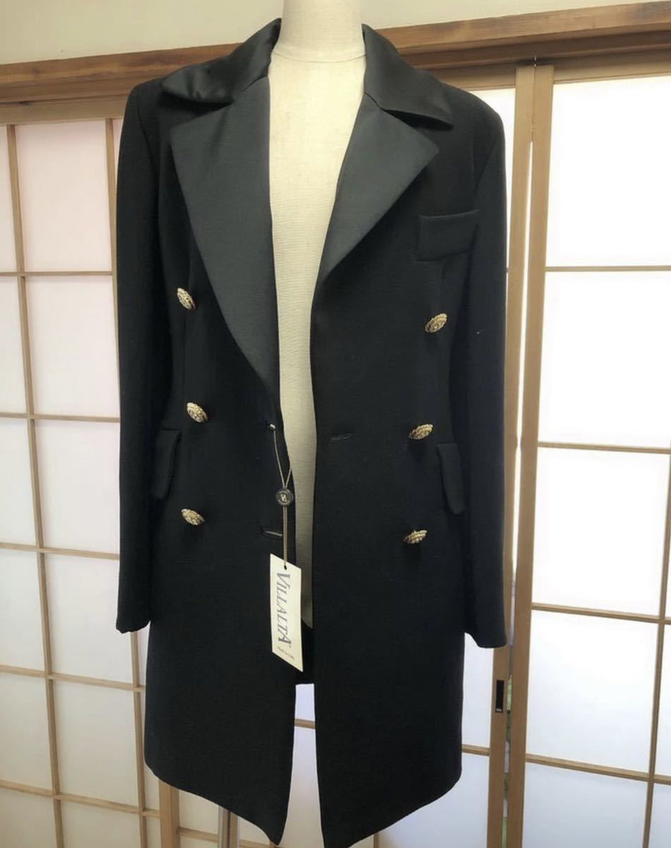 未使用 VILLALTA 高級コート ジャケット イタリア製 ウール Sサイズ