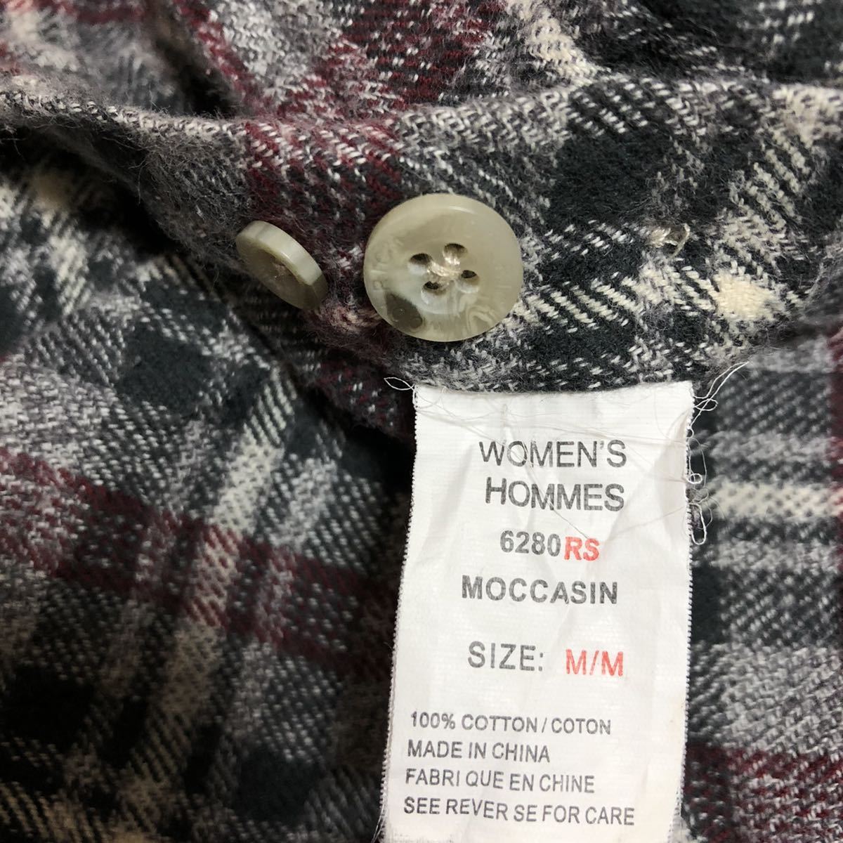 【送料360円】Woolrich ウールリッチ フランネルシャツ コットン素材 男性用 メンズ Mサイズ 長袖 古着 アウトドア AAA10_画像5