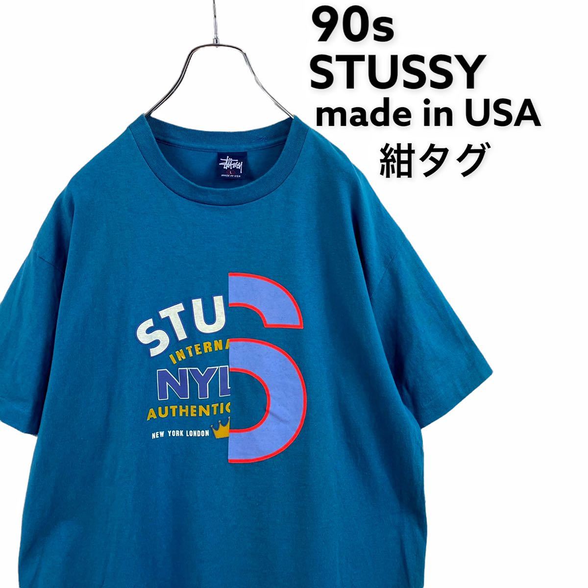 激レア 希少 90's STUSRY ロンT シャドーマン 紺タグ USA製 - Tシャツ