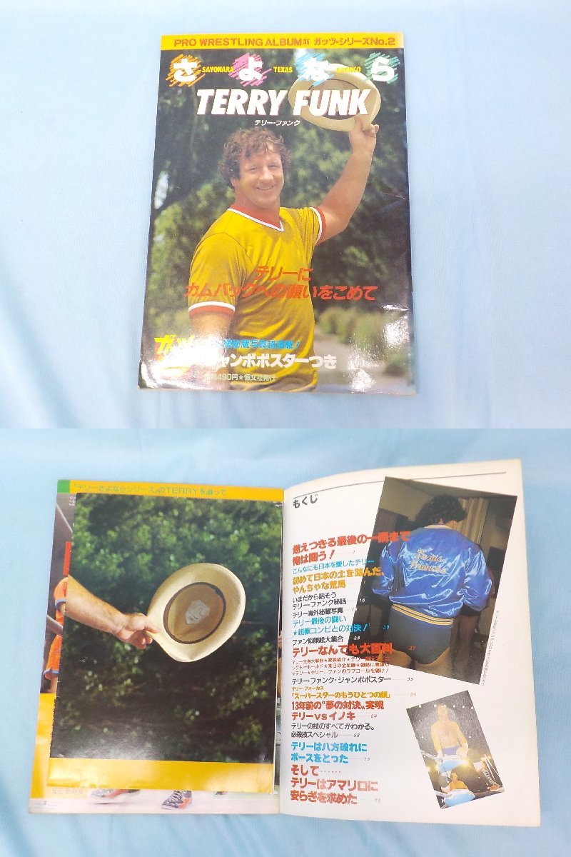 書籍 プロレスアルバム さよならテリー・ファンク 立ち上がれ アントニオ猪木 3冊セット ポスターなし