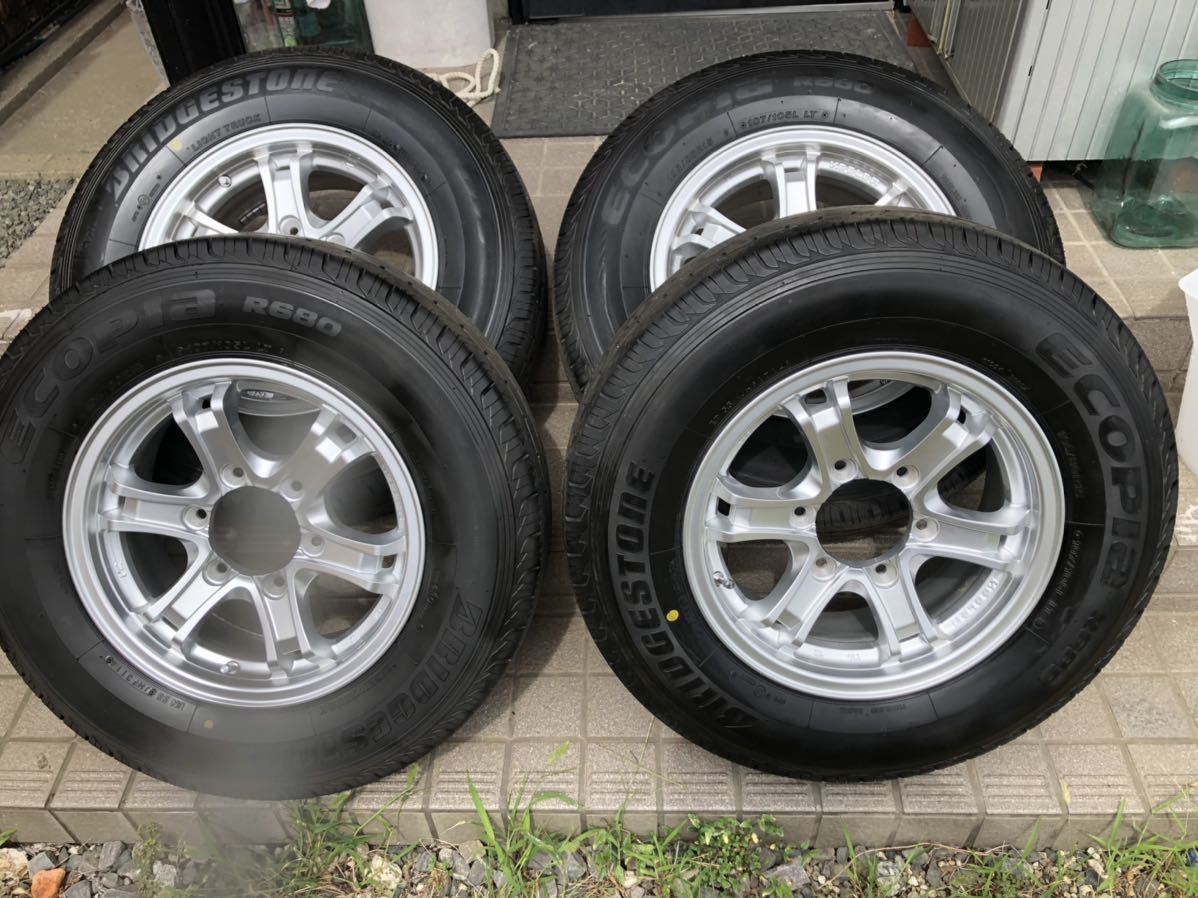 超バリ山】195/80R15 ブリヂストン エコピア Weds KEELER 15×6J