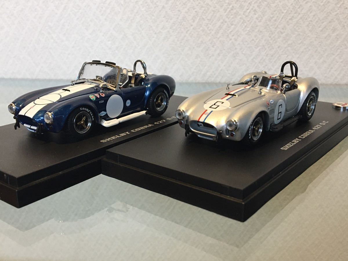 送料無料　1/43 シェルビー コブラ 427S/C ミニカーセット　京商 KYOSHO SHELBY COBRA ブルー　シルバー