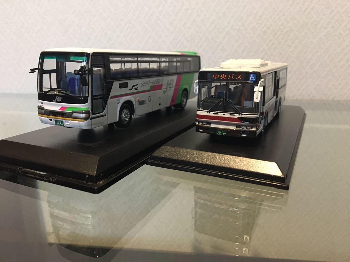 送料無料　1/80 北海道バス　ミニカーセット 三菱ふそう 中央バス ジェイ・アール 高速バス JR