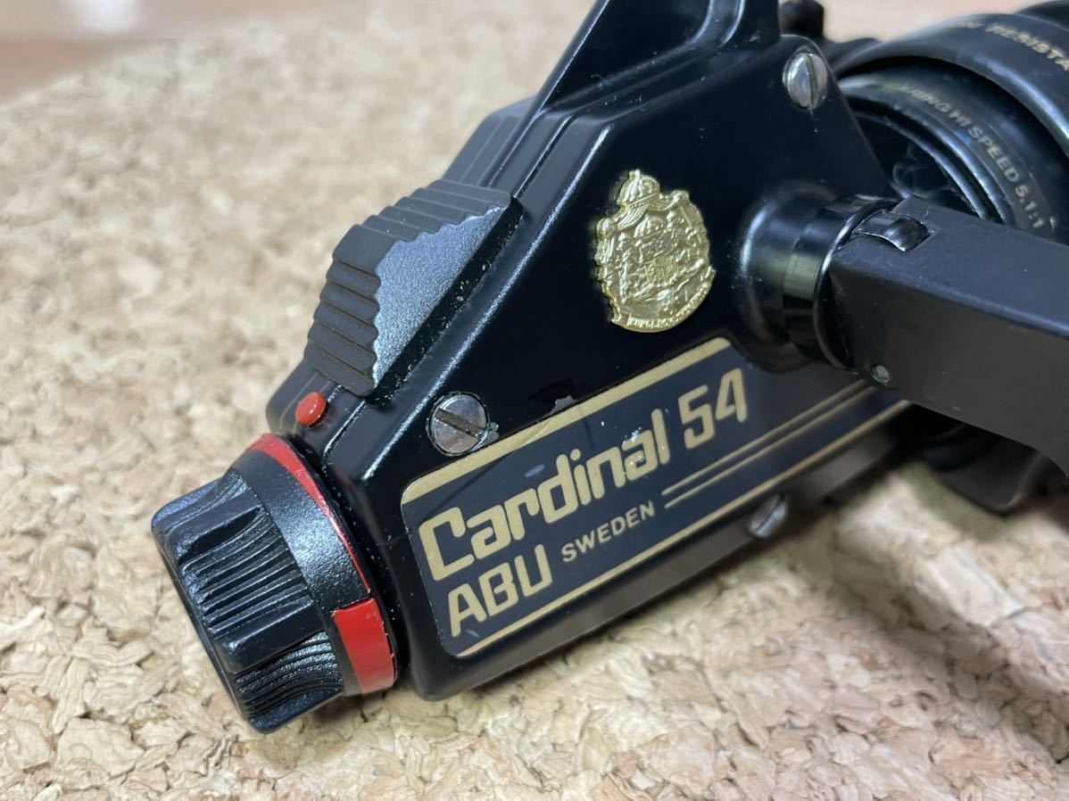 * prompt decision! rare Old Abu ABU Cardinal Cardinal 54 beautiful goods! change spool attaching machine good condition 80 year blue EF seal e screw *