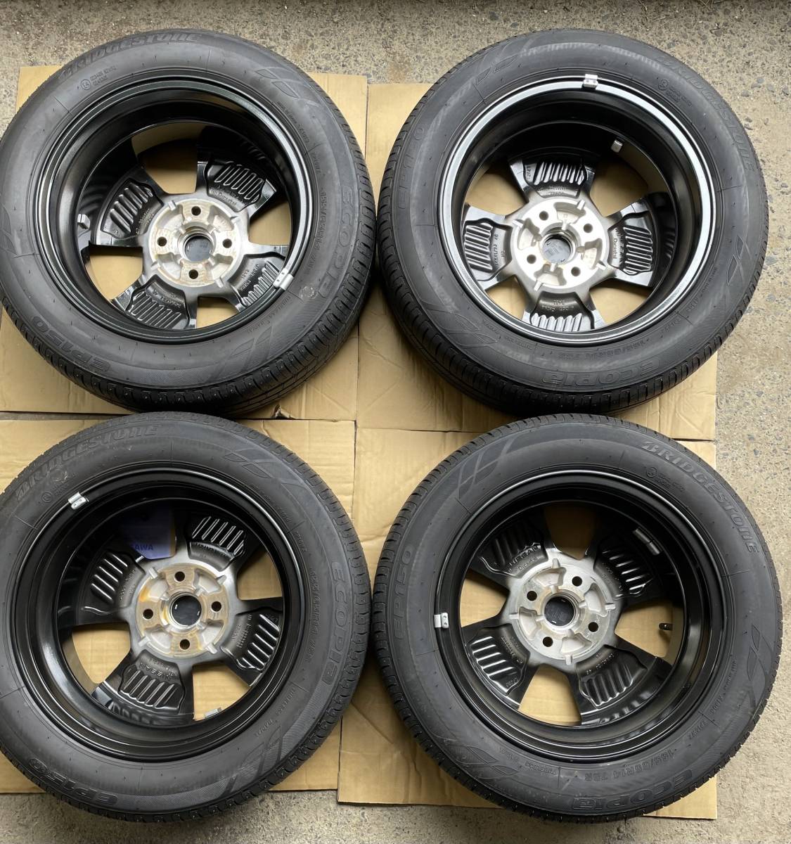 日産 純正 14インチ エコピア サクラ 155 ブリジストン R14 新車外し