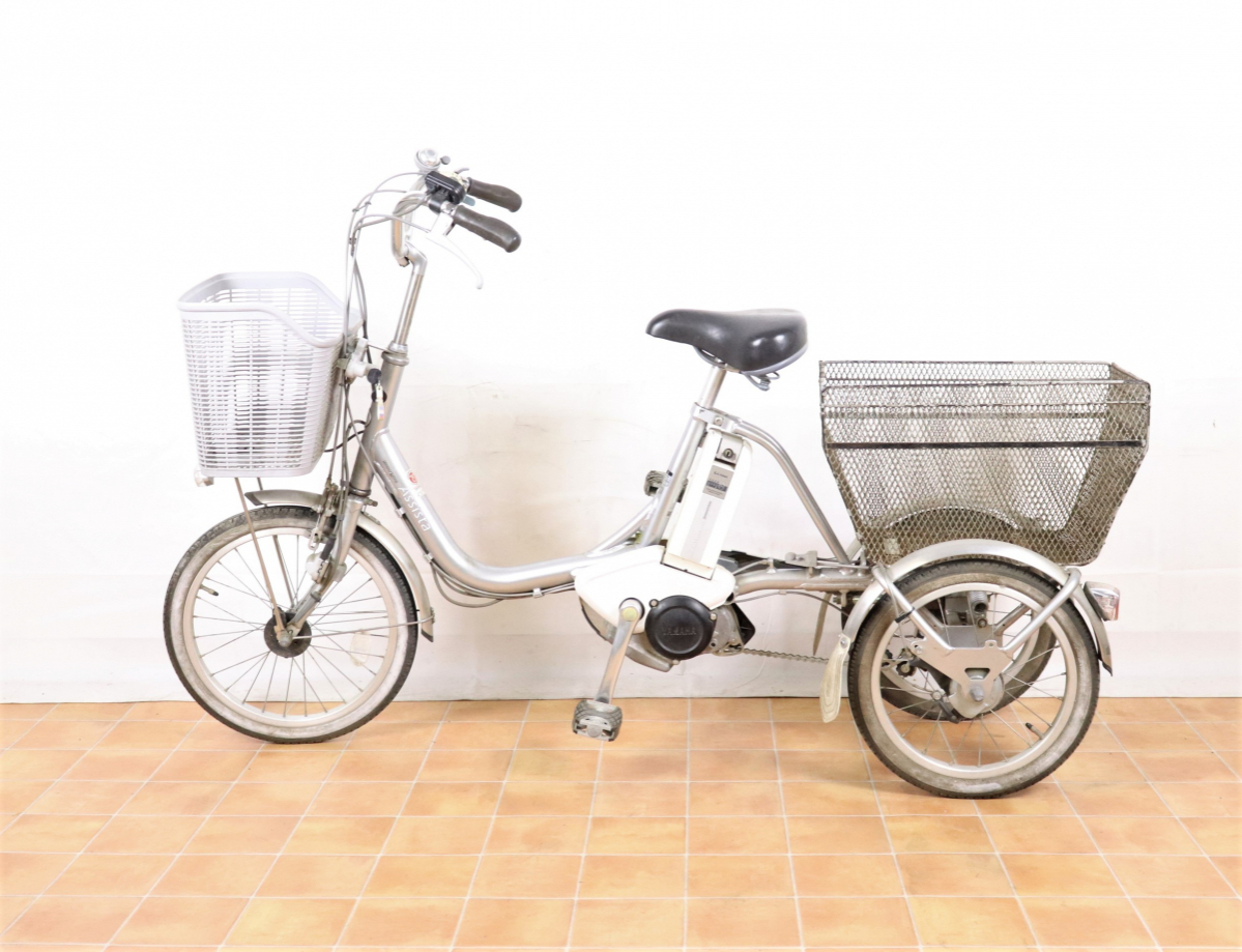 * [ shipping un- possible ] [ operation OK] BRIDGESTONE Assista Bridgestone assistor electric bike tricycle 18 -inch 16 -inch basket 020JIMH16
