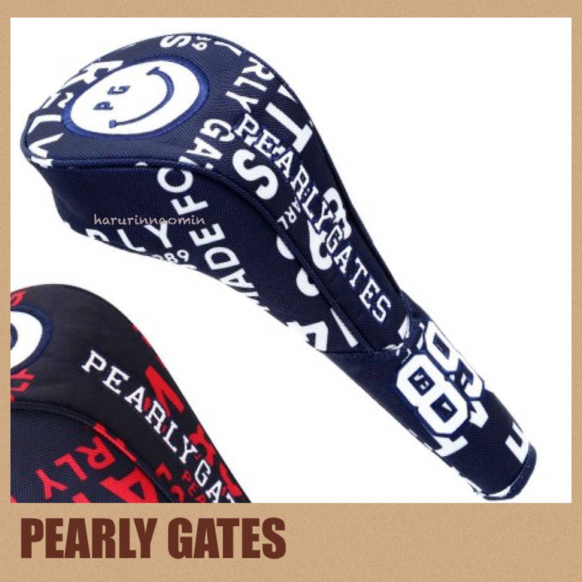 新品/未使用☆正規☆PEARLY GATES/パーリーゲイツ☆PGニコ/ロゴ総柄