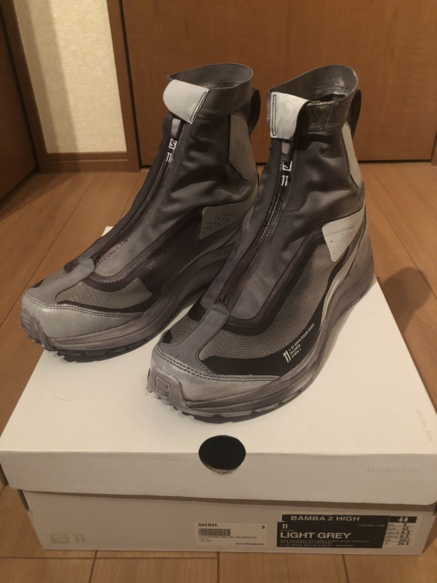11 by BORIS BIDJAN SABERI BAMBA2 ハイトップスニーカー 26.5 グレー