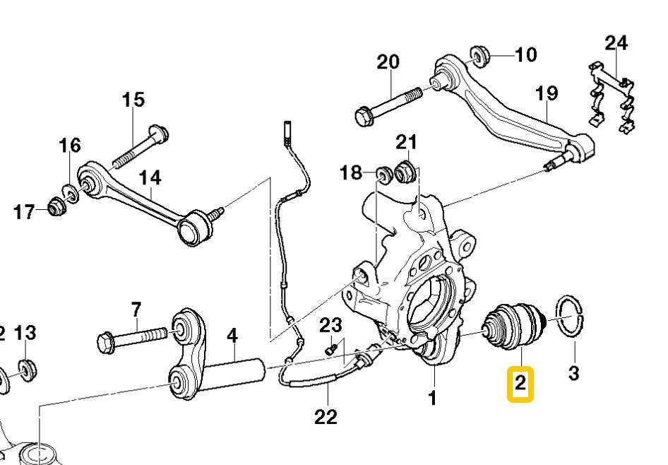 新品即納 33321090504 BMW E39 E60 E61 リア側 ホイールキャリア スイングアーム ボールジョイント 左右SET 525i 528i 530i 540i 1年保証_画像2