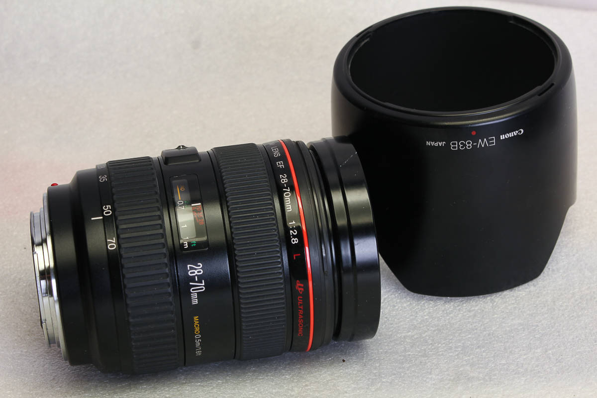 送料520円。ジャンク。キャノン Canon EF28-70mmF2.8L USM フード付