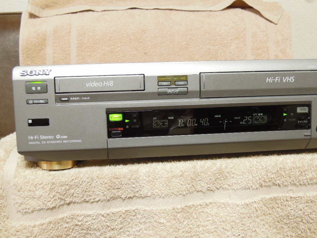 ヤフオク! - SONY HI8 VHSビデオデッキ WV-H5 動作美品