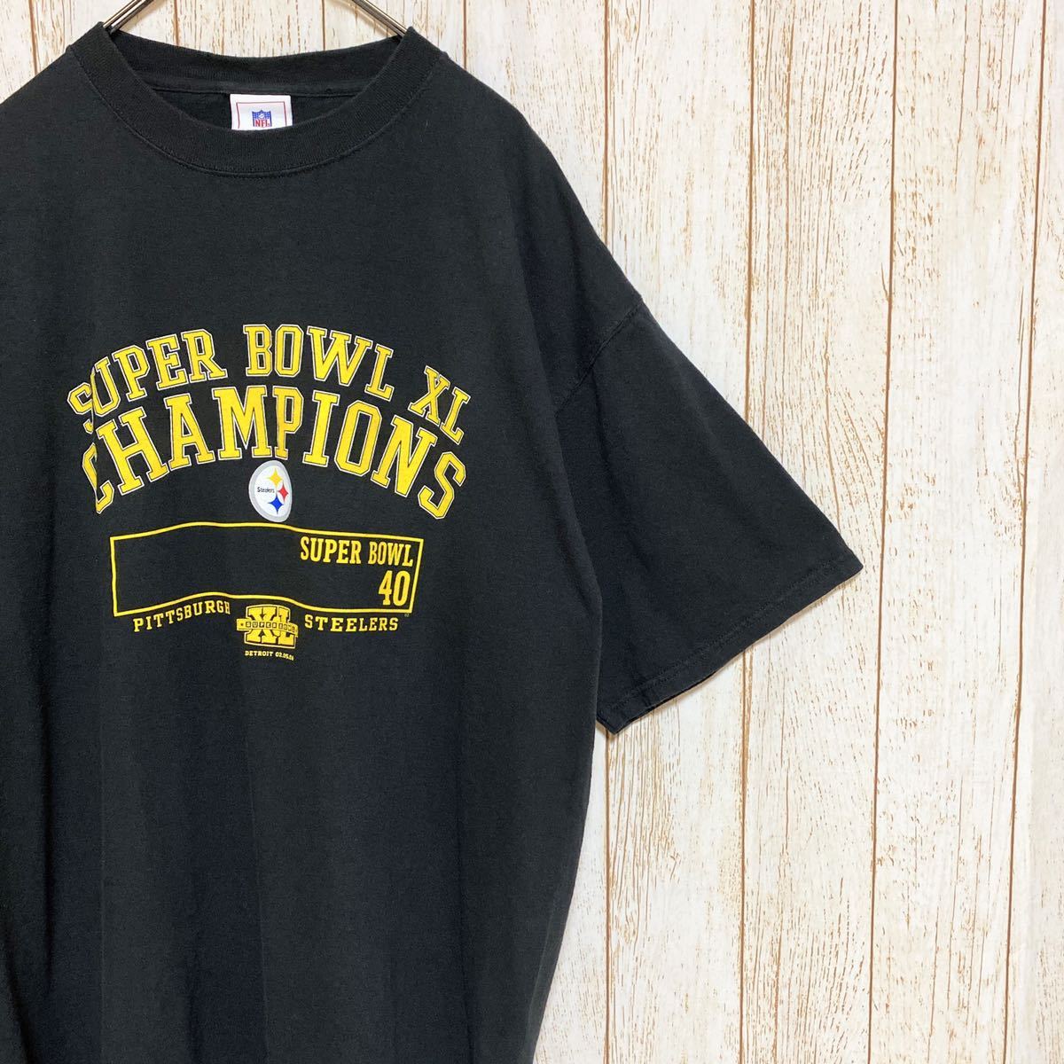 NFL Pittsburgh Steelers ピッツバーグ・スティーラーズ プリント Tシャツ XL USA古着 アメリカ古着_画像1