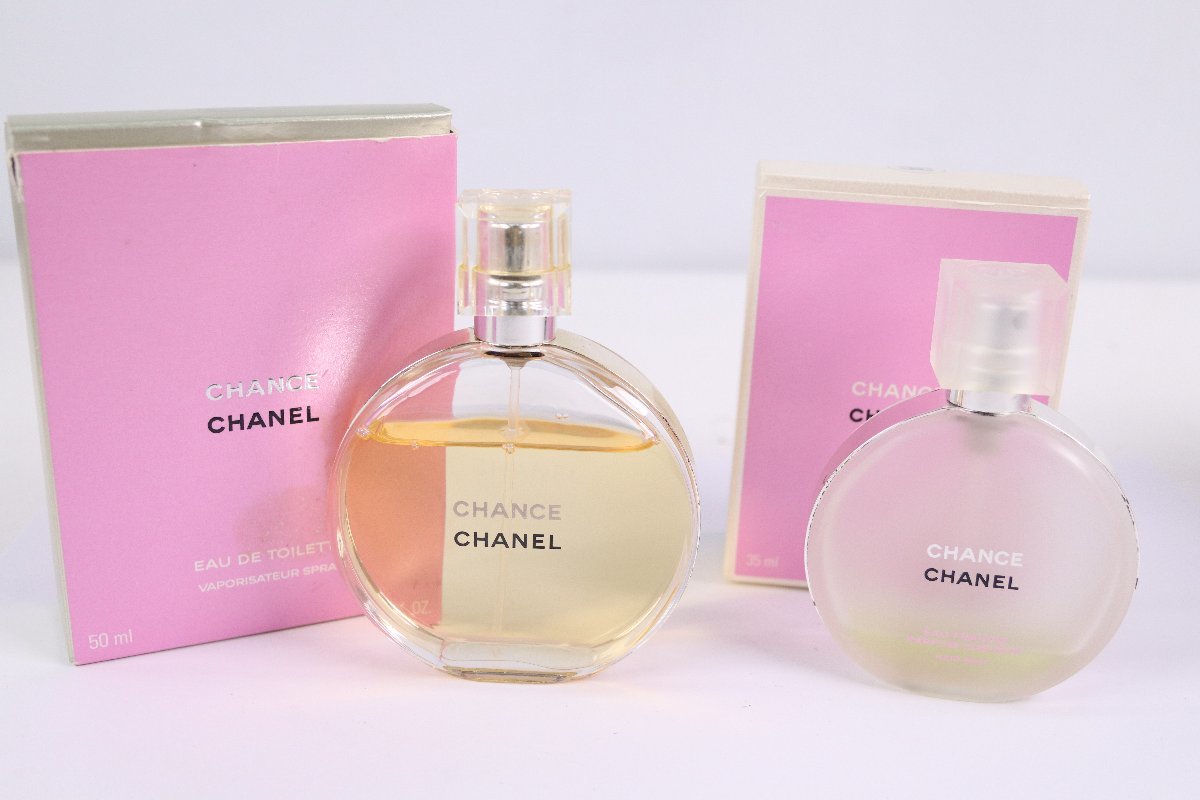 【6点】CHANEL シャネル CHANCE チャンス まとめ売り オードトワレ 50ml 2点等 PARFUM EDP 35ml 50ml パルファム 7.5ml 香水 箱付 6287-Y_画像5