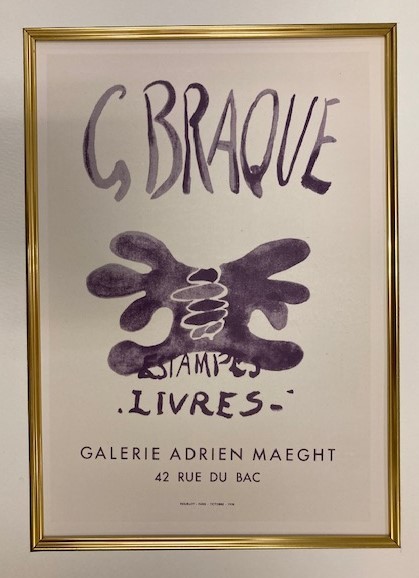 【特価】　≪　　ジョルジュ ブラック　　≫　　リトグラフ【石版画】 　 LIVRES 　 1959年　 　GEORGES BRAQUE_画像2