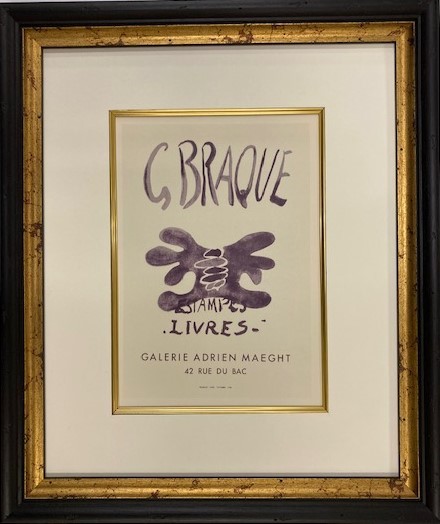 【特価】　≪　　ジョルジュ ブラック　　≫　　リトグラフ【石版画】 　 LIVRES 　 1959年　 　GEORGES BRAQUE_画像1