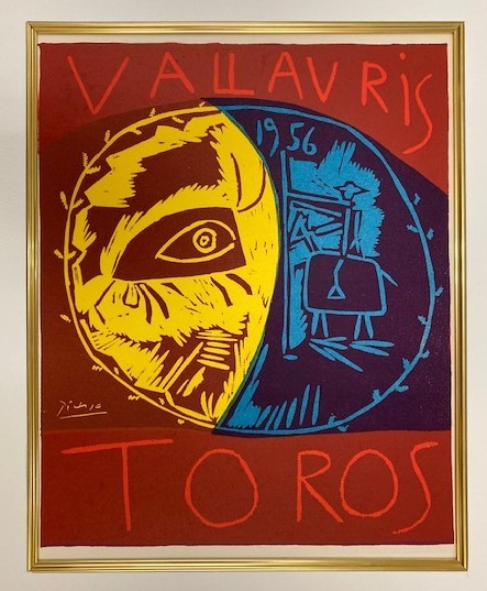 【特価】　≪　　パブロ・ピカソ　　≫　　リトグラフ【石版画】 　 TOROS VALLAURIS-1956 　 1959年　　PABLO　PICASSO