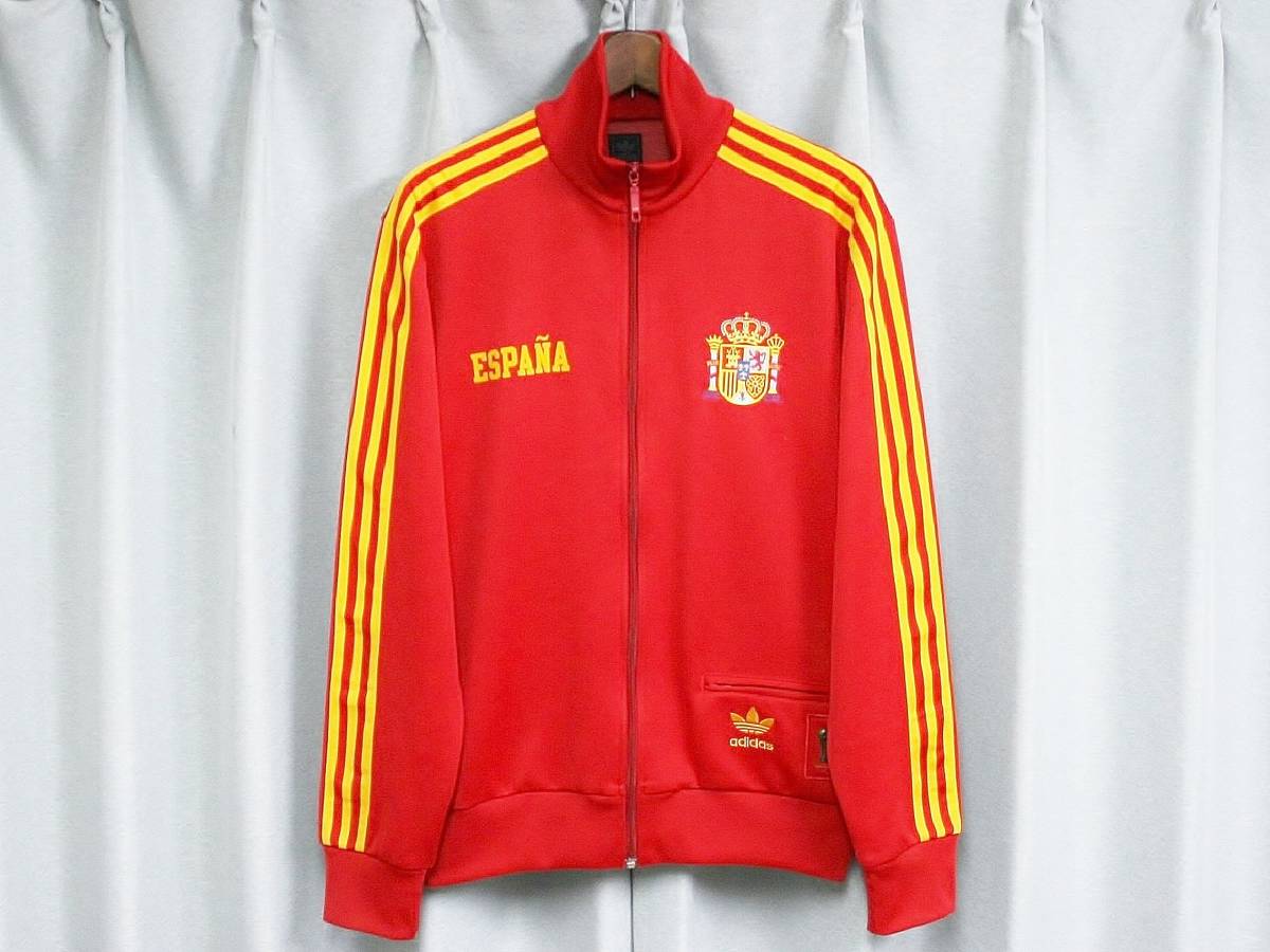 ◆adidas アディダス サッカー スペイン 代表 ジャージ トラックトップ クラシックモデル 2006 ドイツ ワールドカップ 記念 復刻 Y2K 古着_画像1