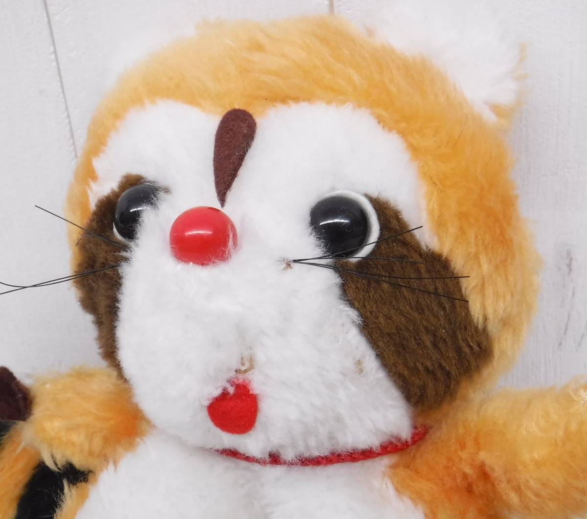 昭和レトロ アライグマ くたくたぬいぐるみ メーカー名不明 中古品 昭和レトロ 当時物 *レトロぬいぐるみ *アライグマ アニマル