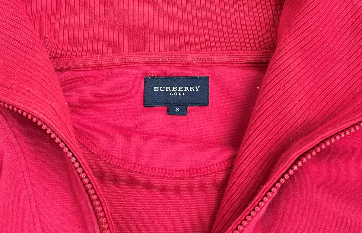 BURBERRY GOLF Burberry Golf * с высоким воротником половина Zip * рубашка cut and sewn tops *3 size * красный три . association сделано в Японии спорт 