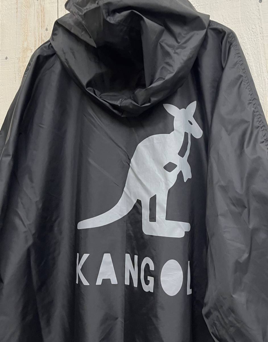 KANGOL カンゴール ＊プルオーバー ドルマンスリーブ 撥水加工 ＊ナイロン ジャケット レインコート 9R-11R size ブラック グレー 夏フェス_画像6