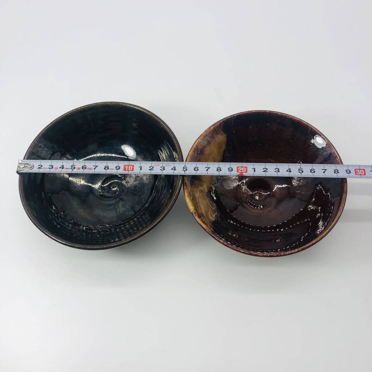 ご飯茶碗 2個 裏印あり 陶磁器 茶道具 茶碗 食器 B5の画像7