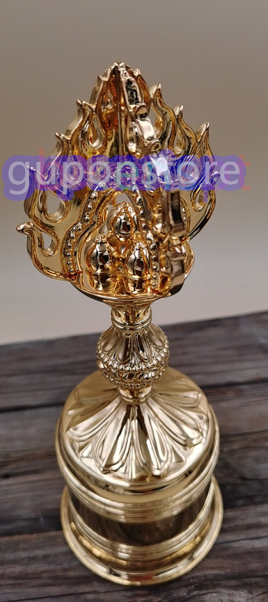 極上品 寶珠鈴鐺 密教法具 寺院用仏具 真鍮製磨き仕上げ 25cm_画像4