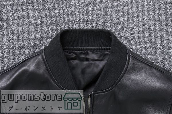  high quality sheepskin TYPE MA-1 flight jacket black L(38) size selection possible boma- Bomber leather Ram sheep leather 