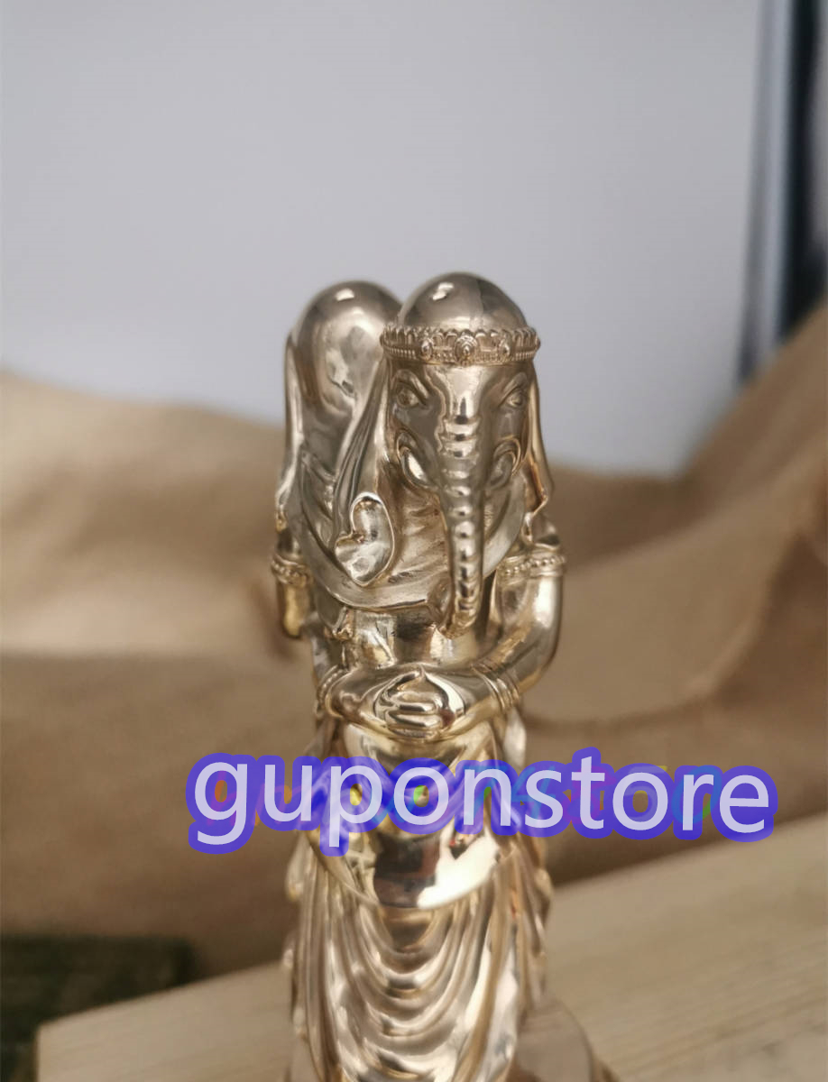 極上品 歓喜天像 立像 銅製 磨き仕上げ 高さ12cm 極上品 歓喜天像 立像 銅製 磨き仕上げ 高さ12cm