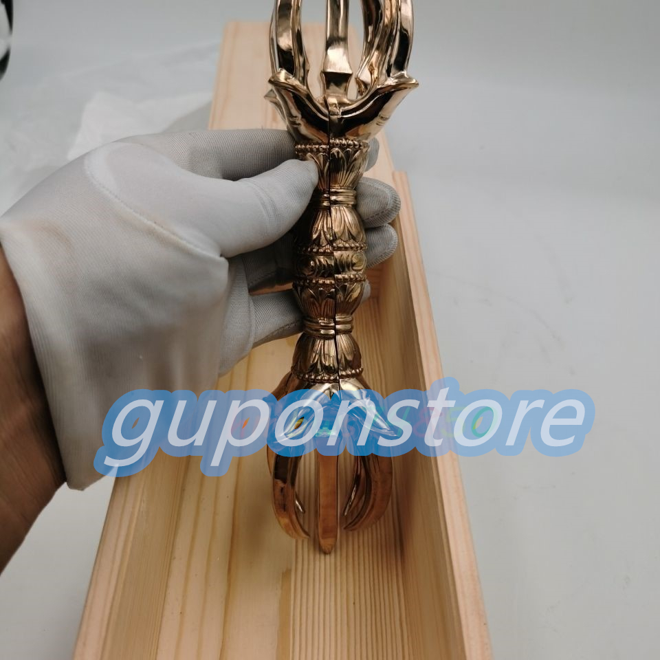 密教法具 寺院仏具」真言宗 人形杵 五鈷杵 仏具 銅製 磨き仕上げ 密教法具 寺院仏具」真言宗 人形杵 五鈷杵 仏具 銅製 磨き仕上げ