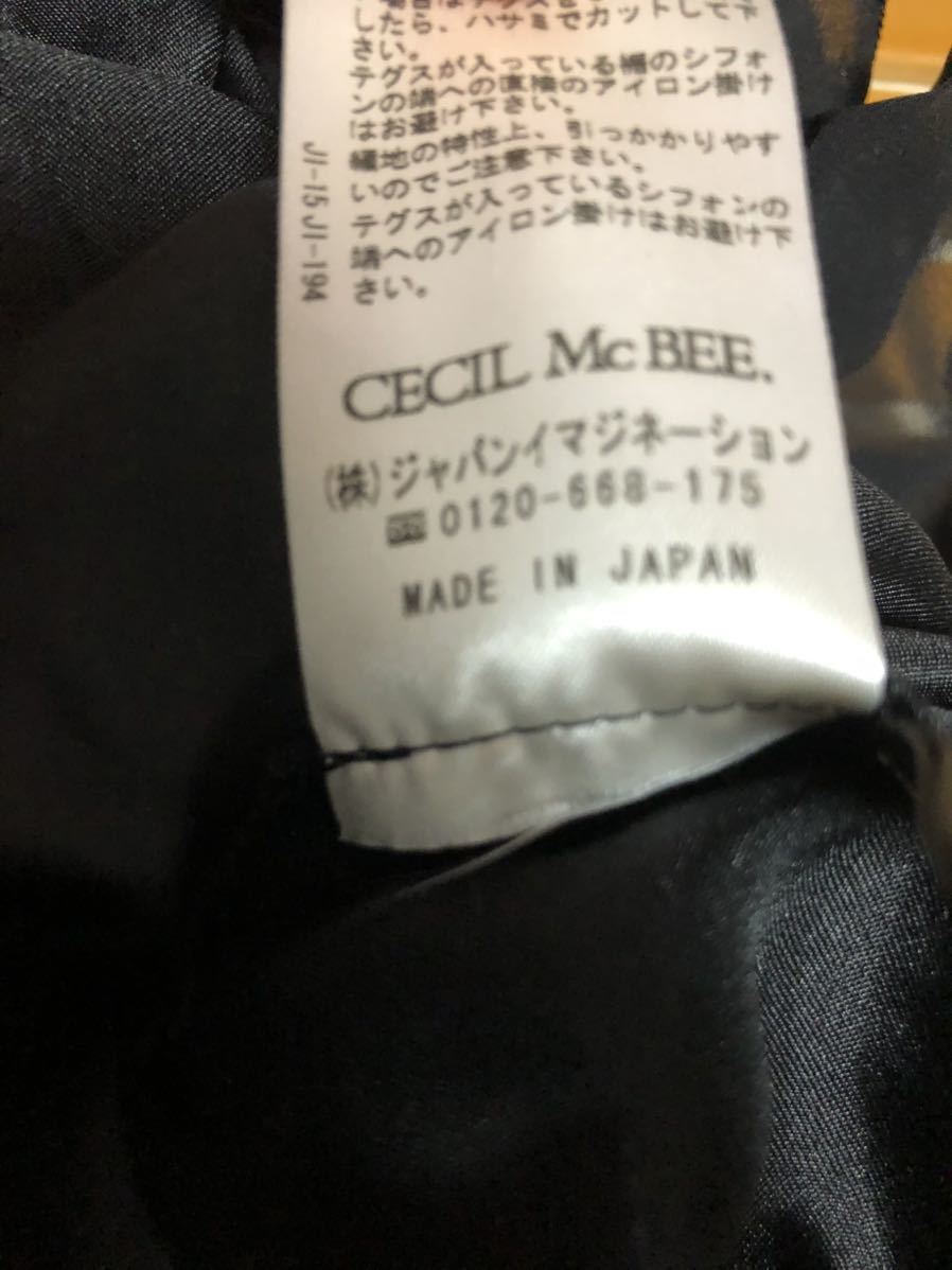  сделано в Японии Cecil McBee CECIL McBEE One-piece платье шифон черный формальный kyaba