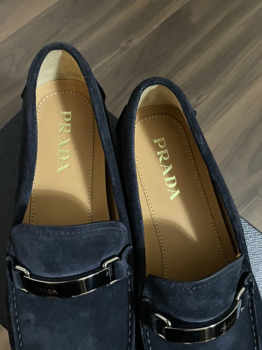 prada プラダ ドライビングシューズ ローファー ネイビー 紺 新品未