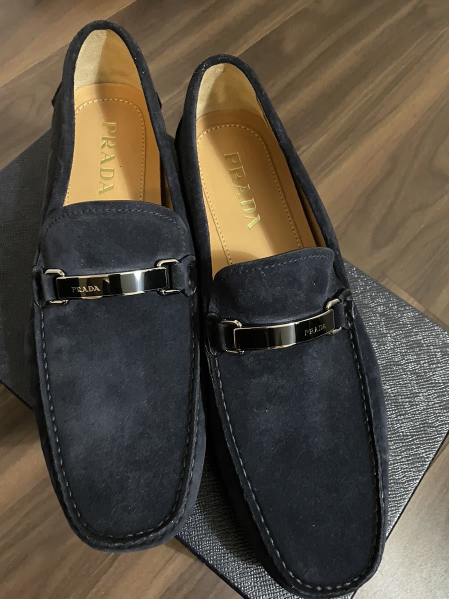 prada プラダ ドライビングシューズ ローファー ネイビー 紺 新品未