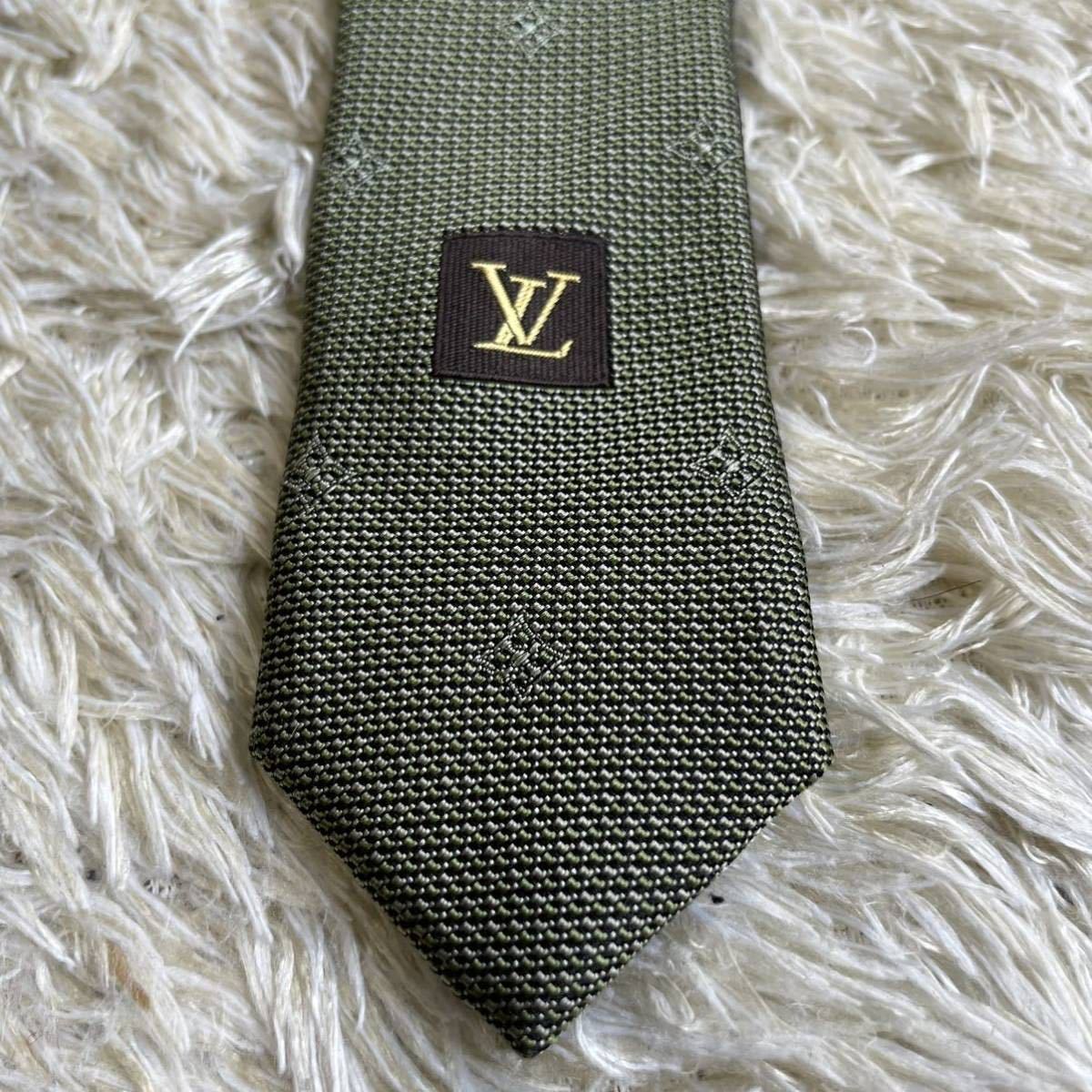 1円 極美品 ルイヴィトン LV LOUIS VUITTON ネクタイ メンズ 紳士