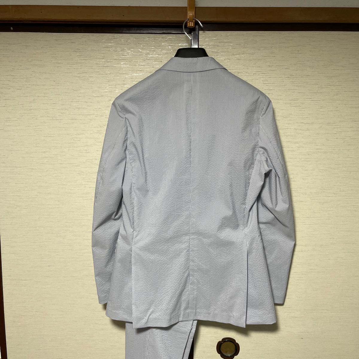 COOL MAX シアサッカー スーツ ジャケット パンツ セットアップ COOL MAX シアサッカー スーツ ジャケット パンツ セットアップ