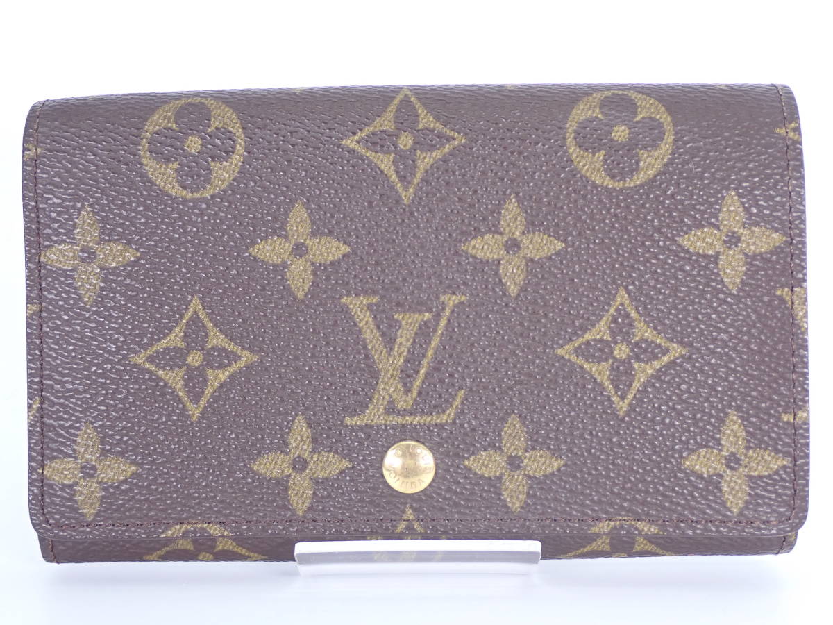 Louis Vuitton ルイヴィトン 二つ折り 財布 M61730 ポルト モネ ビエ トレゾール モノグラム ブランド品_画像2