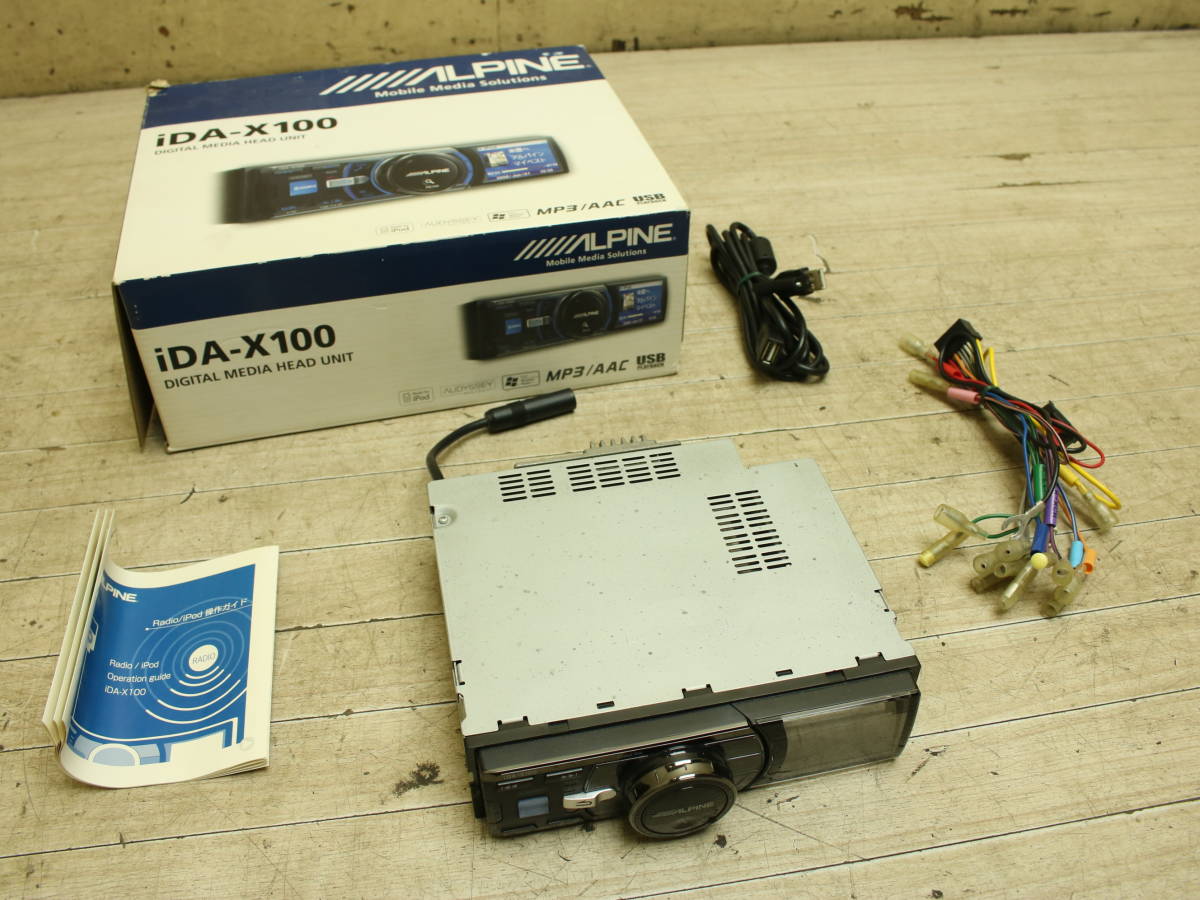 【日本産】 iDA-X100 ヘッドユニット USB 1DIN Alpine アルパイン 送料無料 USB/MP3/WMA/ipod レシーバー メディア デジタル 日本語表示 その他