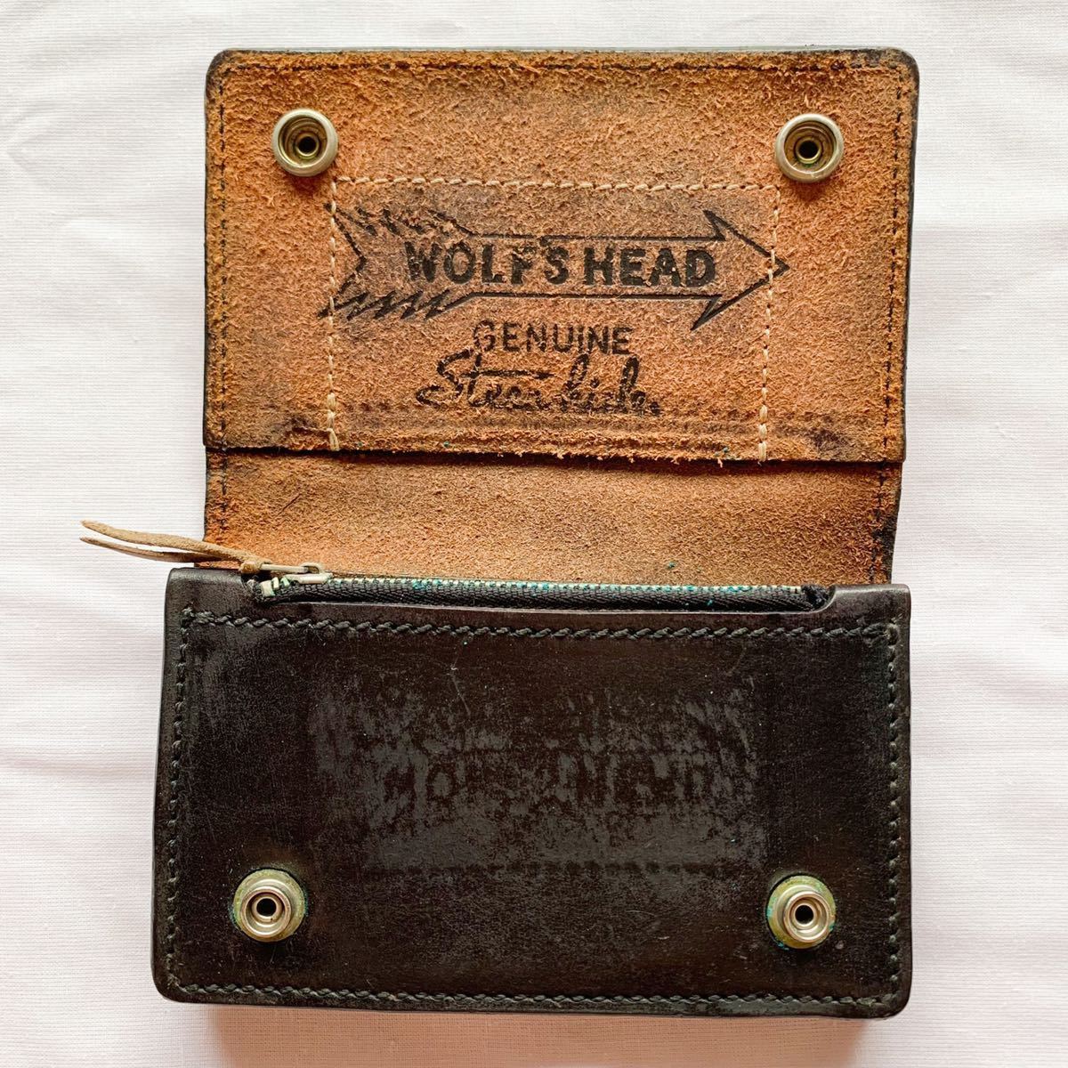 WOLF'S HEAD Leather Studs Wallet ウルフズヘッド レザー WOLF'S HEAD Leather Studs Wallet ウルフズヘッド レザー