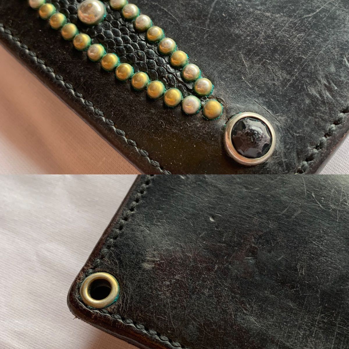 WOLF'S HEAD Leather Studs Wallet ウルフズヘッド レザー WOLF'S HEAD Leather Studs Wallet ウルフズヘッド レザー