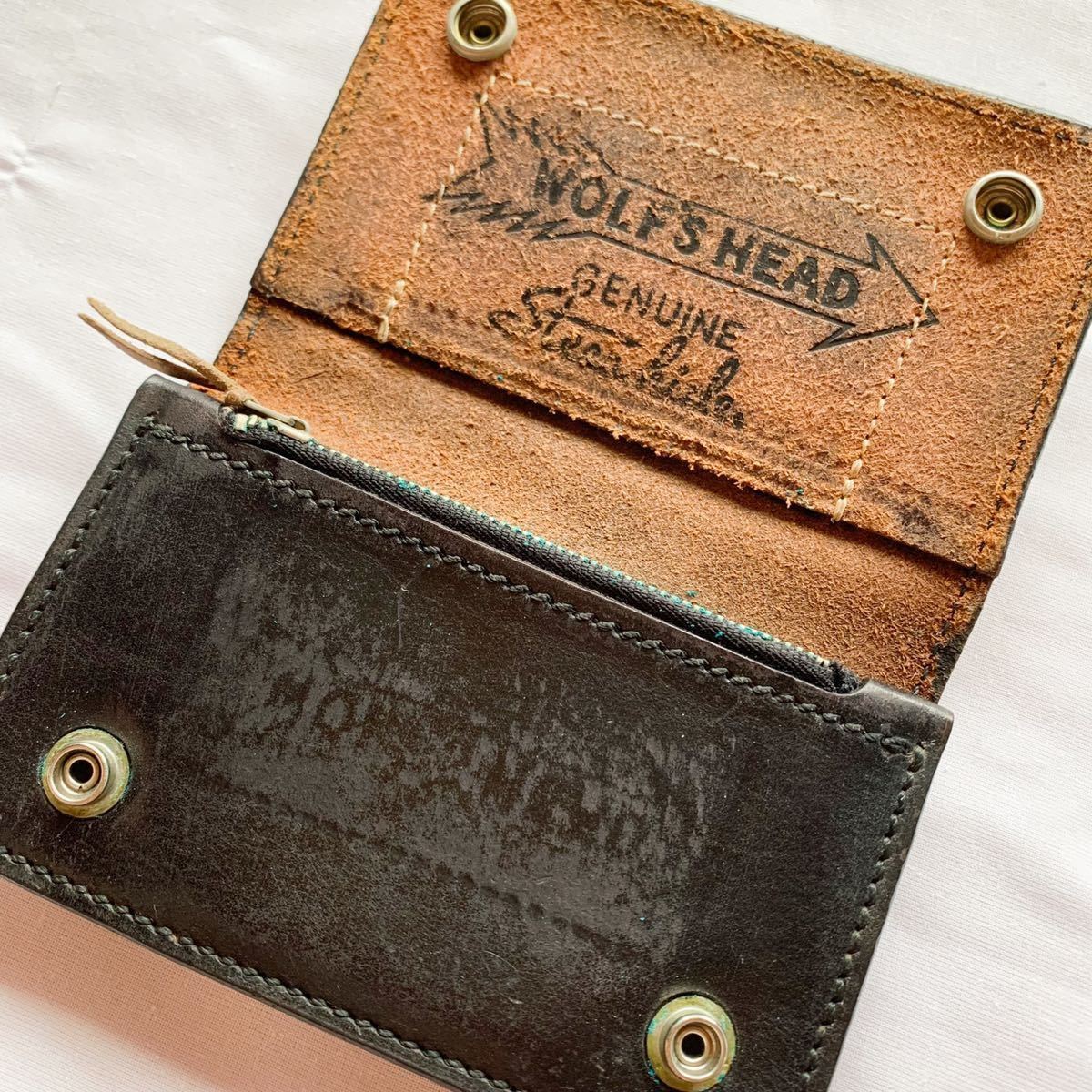 WOLF'S HEAD Leather Studs Wallet ウルフズヘッド レザー WOLF'S HEAD Leather Studs Wallet ウルフズヘッド レザー