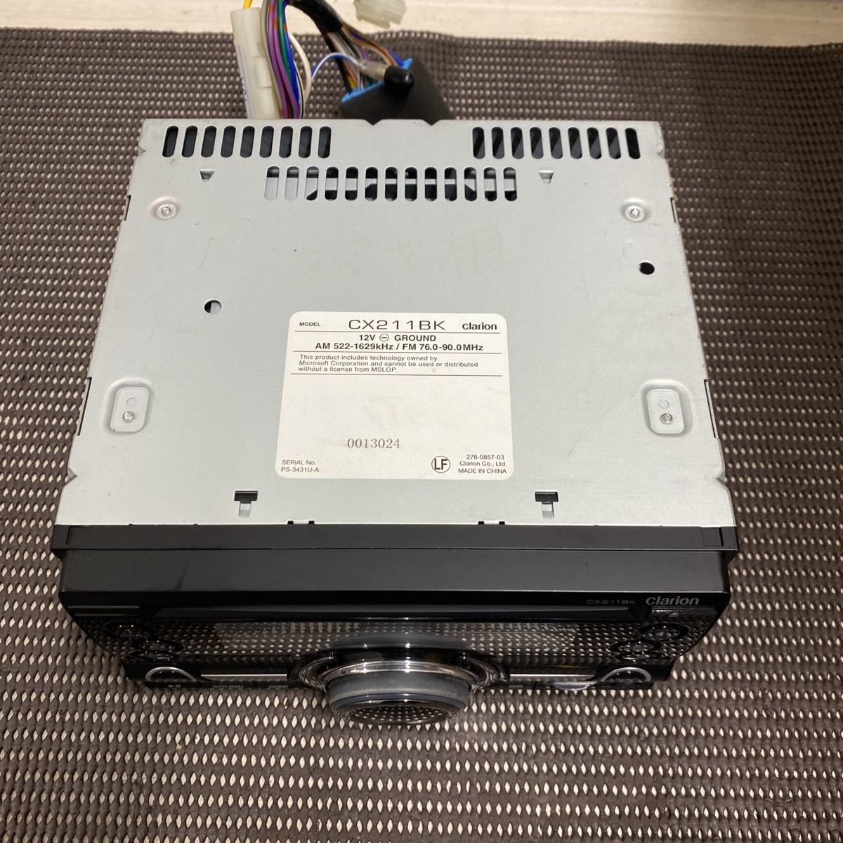 Clarion CD CX211BK operation not yet verification Junk 