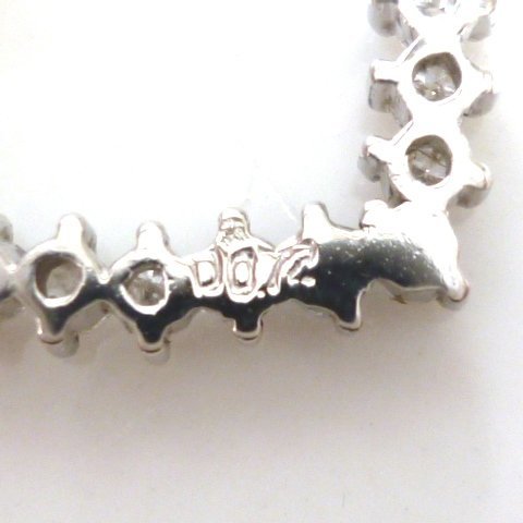 J◇Pt900【新品仕上済】ダイヤモンド 0.7ct ハート ペンダントトップ プラチナ ダイヤ Diamond Platinum pendent charm【ネコポスOK】