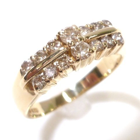 超新作】 指輪 リング 0.5ct J◇K18【新品仕上済】ダイヤモンド 11号